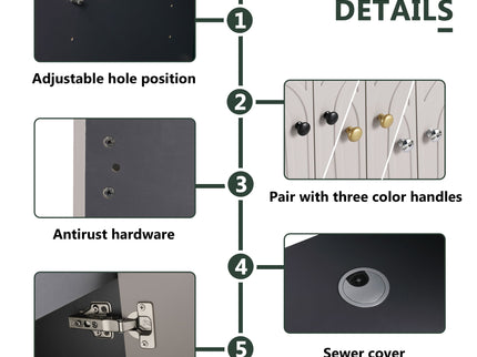 Modern Freestanding Bathroom Vanity With Soft Close Cabinet Doors