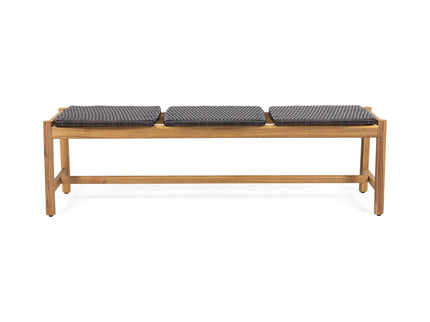 Cambria - Rustic 3 Seater Bench - Teak