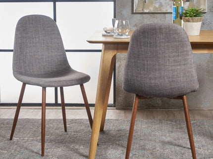 Modern Minimalist Fabric Dining Chair With Iron Legs