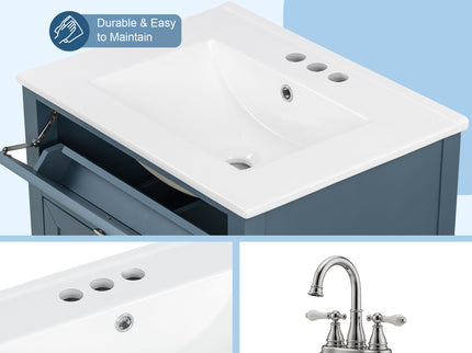 Bathroom Vanity With Sink, Soft Closing Cabinet