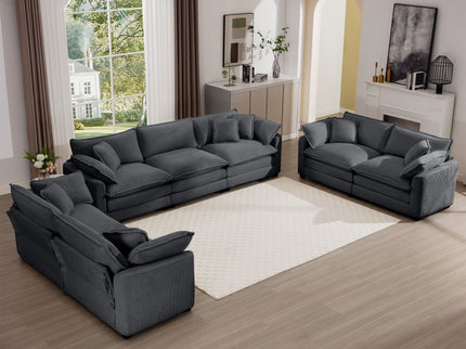 Elegant Oversized Sectional Sofa Set With Deep Seats And Flexible Layout