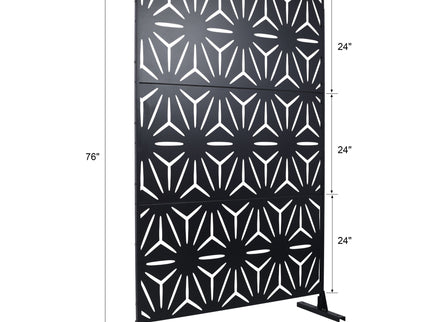 Outdoor & Indoor Metal Privacy Screen, Freestanding Decorative Panels