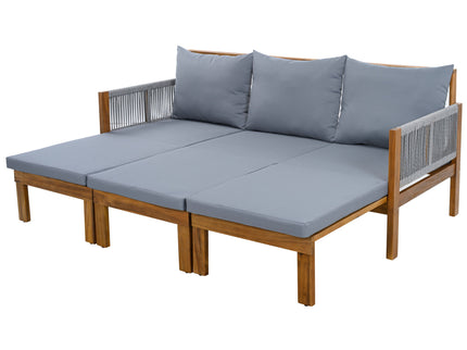 Outdoor 3 Seat Patio Sunbed