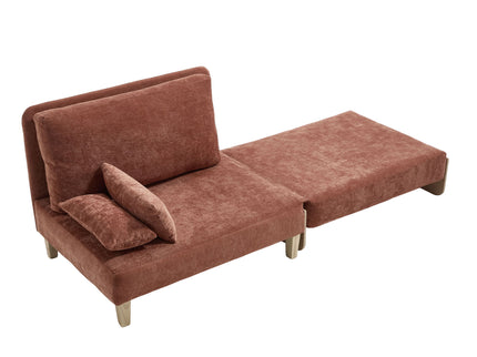 Mid Century Modern Foldable Sofa Bed, 3 In 1 Convertible Sleeper With 3 Pillows