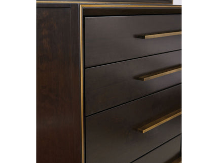 Prescott - 8 Drawer Dresser With Mirror - Smoked Peppercorn Brown