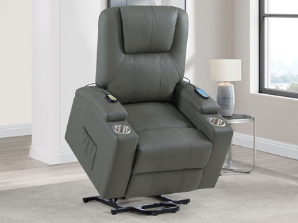 Macklin - Power Lift Massage Recliner With Heat And Dual Cupholders
