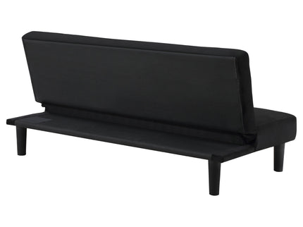 Boston - Tufted Convertible Sofa Bed Armless Design - Black