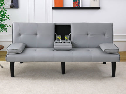 Sofa Bed With Foldable Design And Cup Holder