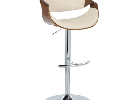 Symphony - Mid Century Modern Adjustable Barstool & Swivel With Rounded T Footrest (Set of 2)