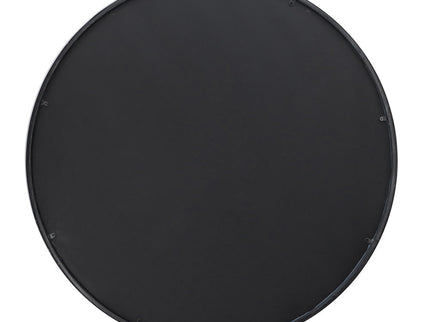 Traditional Decor Style Round Antique Glass Wall Mirror, Wall Decor For For Bathroom Entryway Console Lean Against Wall - Black