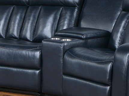 Reclining Sectional Sofa Set With Console Cup Holders USB Ports And Track Arms