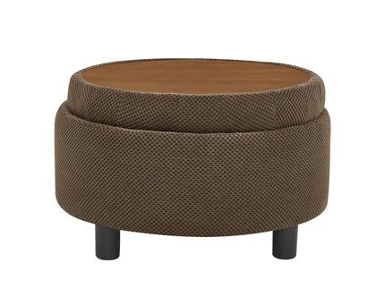 Storage Round Footstool Table Ottoman