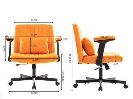 Criss Cross Armrest Office Chair With Wheels