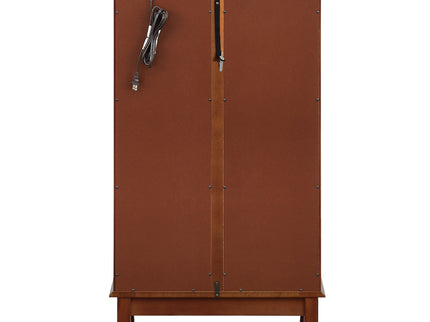 Curio Cabinet Lighted Curio Diapaly Cabinet With Adjustable Shelves And Mirrored Back Panel, Tempered Glass Doors (3 Tier), (E26 Light Bulb Not Included)