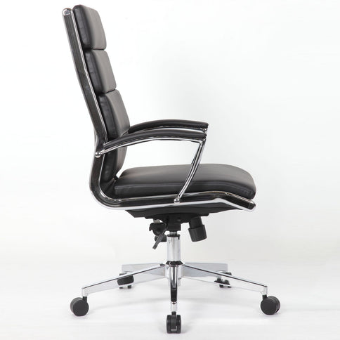 Office Chair, Breathable Mid Back Swivel Computer Chair With Foldable Armrest - Black