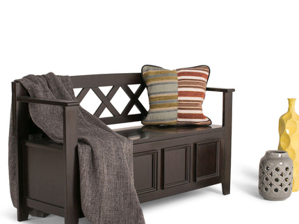 Amherst - Entryway Storage Bench - Hickory Brown