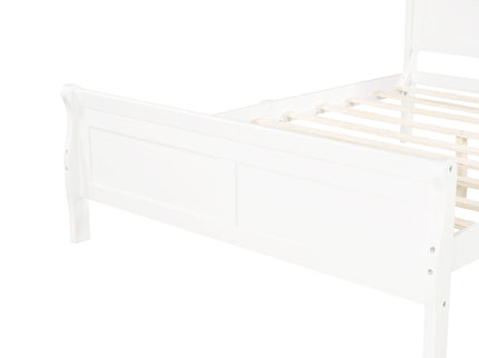 Platform Bed Frame Mattress Foundation Sleigh Bed With Headboard / Footboard / Wood Slat Suppor