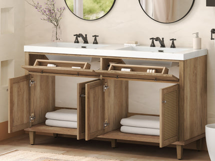 Bathroom Vanity With Double Sink, Large Storage Space