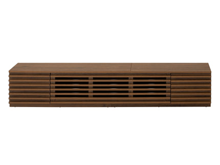 TV Stand For TVs, Entertainment Center With Cable Management And Soft Closing Hinges - Walnut