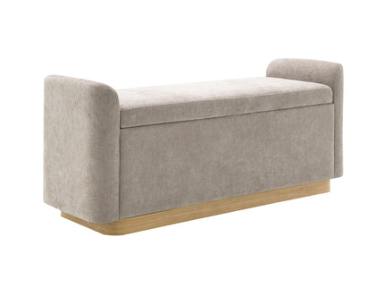 Upholstered Storage Bench With Safety Hinge