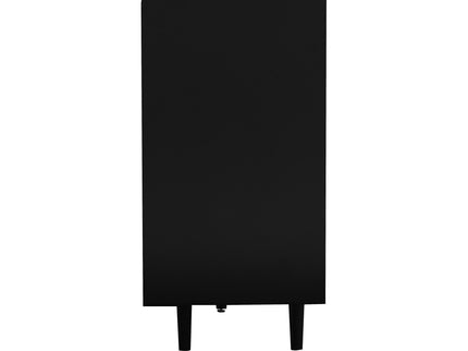 Modern Sideboard Buffet Cabinet With Doors And Unique Panel Styling