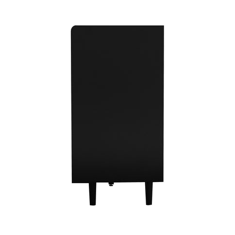 Modern Sideboard Buffet Cabinet With Doors And Unique Panel Styling