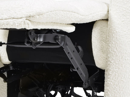 Bloomy - High Back Power Recliner Motion Chair - Chiffon White