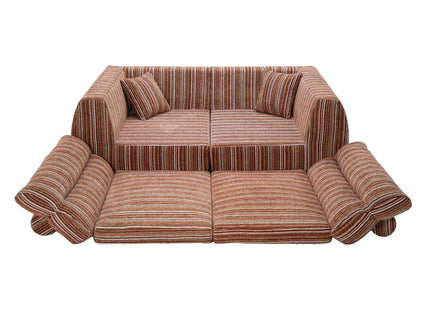 3 Seater, Couch With Throw Pillows For Living Room