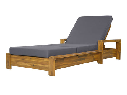 Chaise Lounge With 3 Fold Cushion Set, 3 Position Adjustable Backrest