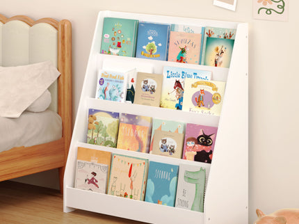 4 Tier Bookshelf, Toddler Book Display Shelves