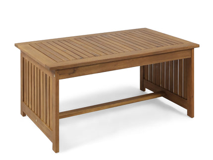 Acacia Wood Rectangular Patio Coffee Table For Outside