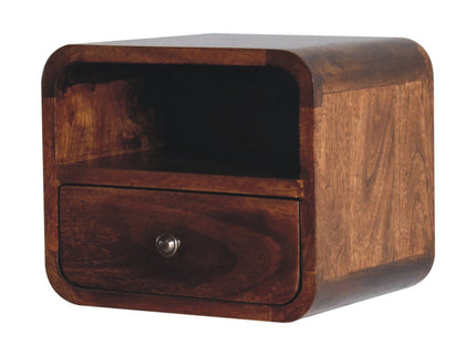 Curved Upper Slot Floating Nightstand