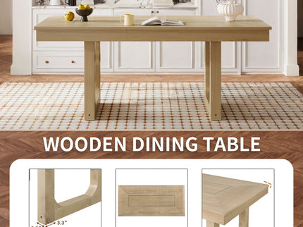 Extendable Dining Set, Farmhouse Extendable Table With Upholstered Chairs