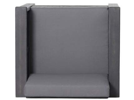 Acacia Wood Loveseat And Coffee Table Set With Cushions