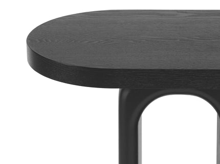 Art Sculptural Console Table With Oval Cutout Legs - Black