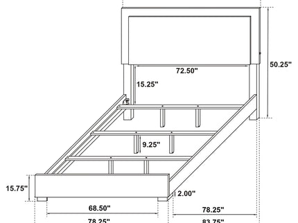 Jeremiah - LED Panel Bed With Touch Controlled Lighting