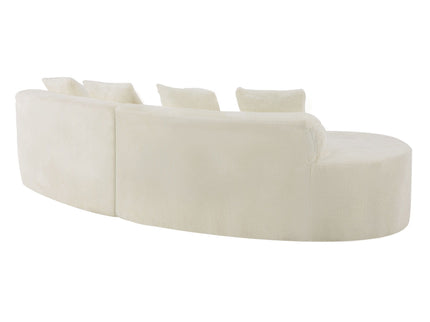 Modern Curved Sofa With Pillows