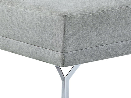 Quenti - Velvet Sofa Bed With Pillow - Gray