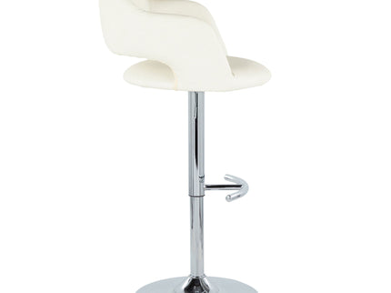 Margarite - Contemporary Ajustable Barstool With Swivel With Rounded T Footrest (Set of 2)