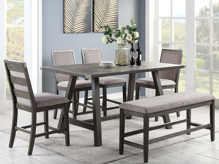 Upholstered Dining Chairs Counter Height (Set of 2) - Gray