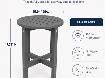 Round Outdoor Side Table