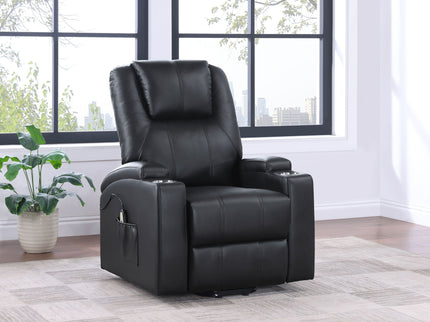 Macklin - Power Lift Massage Recliner With Heat And Dual Cupholders