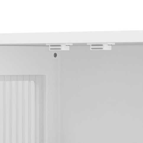 3 Door Wall Cabinet With Glass Door And Towel Bar