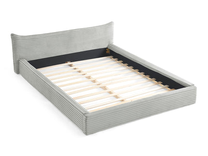 Modern Upholstered Bed Frame With Curved Headboard