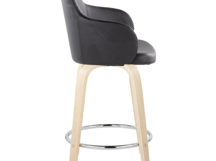 Boyne - Contemporary Fixed Height Counter Stool & Swivel With Round Footrest (Set of 2)