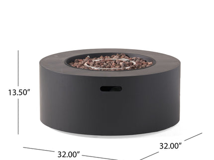 Round Iron Fire Pit With 40, 000 Btu