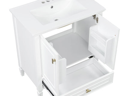 Freestanding Vanity With 1 Drawer & 2 Soft Close Doors With Door Mounted Storage