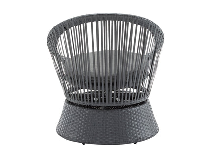 Modern Swivel Wicker Lounge Chair With Round Design