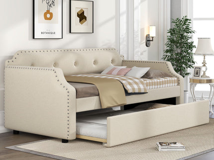 Upholstered Daybed With Trundle