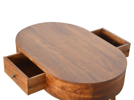 Rounded Wood Table